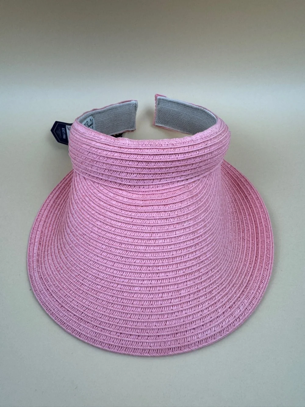 NWT Sun 'N' Sand Women's Pink Straw Sun Visor UPF 50+ Protection Beach Golf Hat - Picture 1 of 6